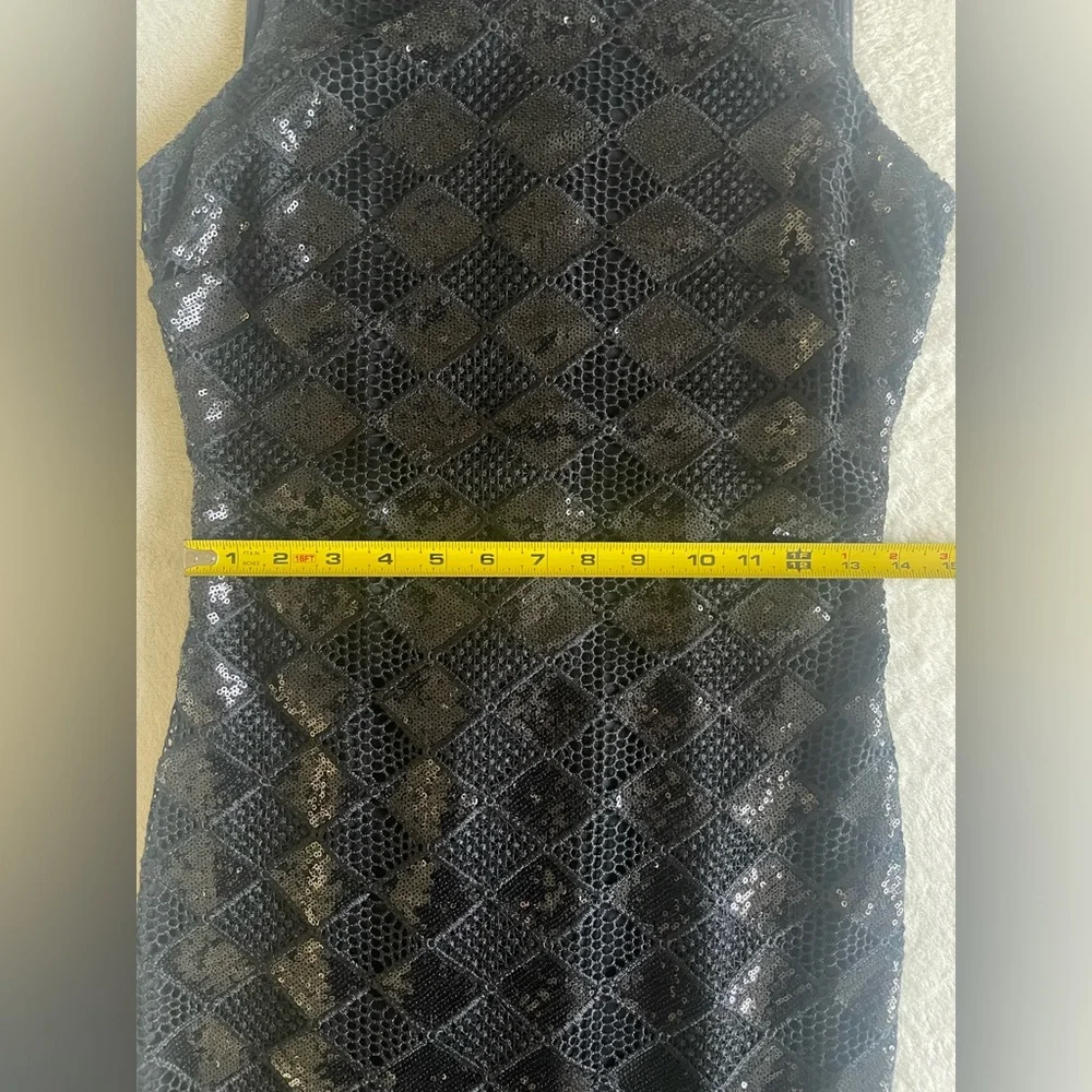 Armani Exchange Black Lace Sequin Sheath Dress Size S - Picture 6 of 15